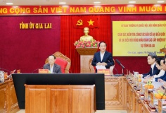 Trưởng Ban Tuyên giáo và Dân vận Trung ương làm việc với tỉnh Gia Lai về công tác bầu cử