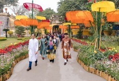 Rực rỡ Đường hoa Tết ở Khu Di sản Văn hóa Thế giới Hoàng thành Thăng Long