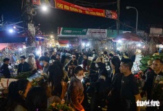 Giáp Tết Bính Ngọ, chợ hoa lớn nhất Hà Nội đông nghịt