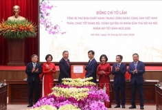 Tổng Bí thư Tô Lâm thăm, chúc Tết Đảng bộ, chính quyền và nhân dân Hà Nội