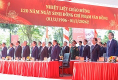 Thủ tướng Phạm Minh Chính dự lễ kỷ niệm 120 năm Ngày sinh Thủ tướng Phạm Văn Đồng