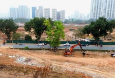 Hà Nội: Phân luồng giao thông phục vụ thi công khẩn cấp hồ đầu mối Mễ Trì