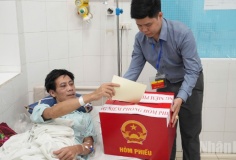 Xúc động những lá phiếu được bỏ ngay tại giường bệnh