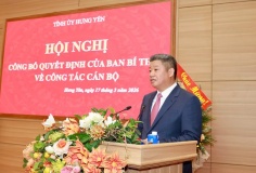 Đồng chí Nguyễn Mạnh Quyền được chỉ định giữ chức Phó Bí thư Tỉnh ủy Hưng Yên