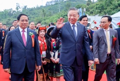 TỔNG THUẬT: Khởi công đồng loạt các trường nội trú liên cấp vùng biên giai đoạn 2