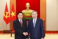Tổng Bí thư Tô Lâm tiếp Đoàn đại biểu cấp cao Bộ Công an Lào