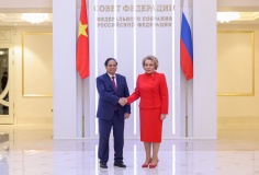 Thủ tướng Chính phủ Phạm Minh Chính gặp Chủ tịch Hội đồng Liên bang Nga