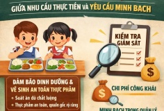 Suất ăn bán trú trong trường học - Giữa nhu cầu thực tiễn và yêu cầu minh bạch