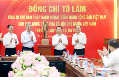 Tổng Bí thư, Chủ tịch nước Tô Lâm: Hà Tĩnh khơi dậy khát vọng phát triển, quyết tâm đạt mục tiêu tăng trưởng nhanh, bền vững