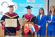 TSKH Phan Xuân Dũng nhận danh hiệu Giáo sư danh dự Đại học Năng lượng Moskva, Liên Bang Nga (MPEI)