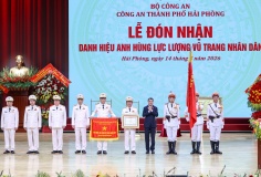 Thủ tướng Lê Minh Hưng trao danh hiệu Anh hùng tặng Công an Hải Phòng