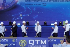 Phó Thủ tướng Thường trực Phạm Gia Túc dự lễ khởi công dự án cảng biển thuộc Cụm cảng nước sâu Cái Mép-Thị Vải (TPHCM)