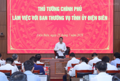 Thủ tướng Lê Minh Hưng làm việc với Ban Thường vụ Tỉnh ủy Điện Biên