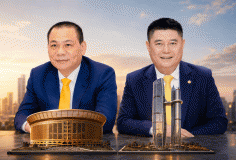 1 thập kỷ 'nằm chờ' của bầu Thụy đến ngày Tòa tháp đôi cao nhất thế giới ﻿nối thẳng đến Sân vận động lớn nhất thế giới của Vingroup