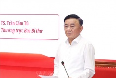Thường trực Ban Bí thư Trần Cẩm Tú trao đổi chuyên đề về xây dựng Đảng với các Ủy viên Trung ương Đảng khóa XIV
