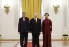 Tổng thống Nga Putin chủ trì Lễ đón Tổng Bí thư, Chủ tịch nước Tô Lâm cùng Phu nhân