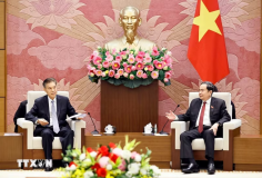 Chủ tịch Quốc hội Trần Thanh Mẫn tiếp Chủ nhiệm Ủy ban Tài chính và Kinh tế Nhân đại toàn quốc Trung Quốc