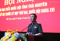 Đại tướng Phan Văn Giang tiếp xúc cử tri tỉnh Thái Nguyên
