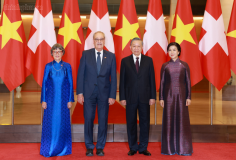 Tổng Bí thư, Chủ tịch nước Tô Lâm chủ trì Lễ đón Tổng thống Liên bang Thụy Sĩ thăm chính thức Việt Nam