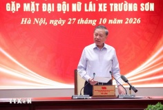 Tổng Bí thư, Chủ tịch nước Tô Lâm gặp mặt Đại đội nữ lái xe Trường Sơn