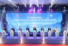 Phó Thủ tướng Thường trực Phạm Gia Túc dự lễ khởi công cảng Yên Bình (Thái Nguyên)