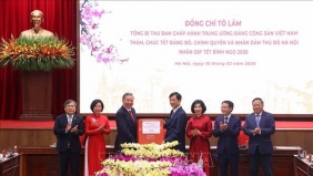 Tổng Bí thư Tô Lâm thăm, chúc Tết Đảng bộ, chính quyền và nhân dân Hà Nội