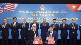 Tổng Bí thư Tô Lâm chứng kiến lễ ký và trao các thoả thuận hợp tác giữa Việt Nam và Hoa Kỳ