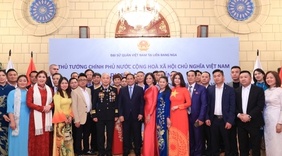 Thủ tướng Phạm Minh Chính gặp gỡ cán bộ, nhân viên Đại sứ quán và cộng đồng người Việt Nam tại Liên bang Nga