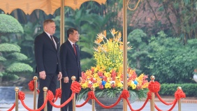 Thủ tướng Lê Minh Hưng chủ trì lễ đón Thủ tướng Slovakia thăm chính thức Việt Nam