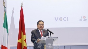 Chủ tịch Quốc hội Trần Thanh Mẫn dự Tọa đàm chính sách thúc đẩy hợp tác Việt Nam - Italy