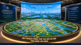 Chính thức công bố sa bàn tròn quy hoạch tổng thể Thủ đô tầm nhìn 100 năm