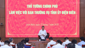 Thủ tướng Lê Minh Hưng làm việc với Ban Thường vụ Tỉnh ủy Điện Biên