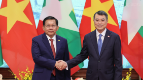 Thủ tướng Lê Minh Hưng hội kiến Tổng thống Myanmar Min Aung Hlaing