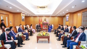 Chủ tịch Ủy ban Trung ương MTTQ Việt Nam tiếp đoàn đại biểu cấp cao Hội Liên hiệp Thanh niên Campuchia