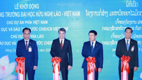 Hai Thủ tướng dự lễ khởi động xây dựng Trường Đại học Hữu nghị Lào - Việt Nam