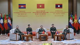 Cuộc gặp thường niên giữa ba Bộ trưởng Bộ Quốc phòng Việt Nam - Lào - Cam-pu-chia