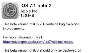 Apple tung iOS 7.1 beta 2 cho các nhà phát triển