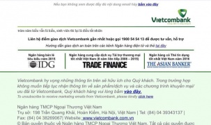 Trang web của Vietcombank bị tấn công