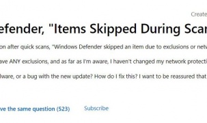 Cập nhật trên Windows 10 gây ra lỗi cho Windows Defender