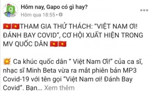 Mạng xã hội Gapo đồng hành cùng “Việt Nam Ơi! Đánh Bay COVID”
