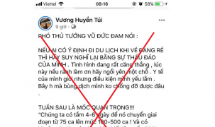 Phạt 7,5 triệu đồng với chủ tài khoản facebook đăng phát ngôn giả lời Phó thủ tướng