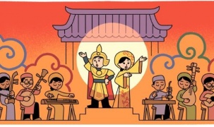 Google Doodle ngày 28/9 tôn vinh nghệ thuật cải lương của Việt Nam nhân Ngày Sân khấu Việt Nam.