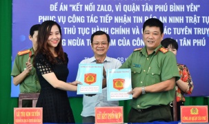 Quận Tân Phú triển khai đồng loạt mô hình Zalo an ninh tích hợp chatbot