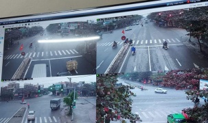 Thành phố Thái Bình triển khai hệ thống camera thông minh thực hiện giám sát giao thông trên địa bàn.