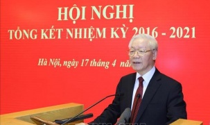 Tổng Bí thư Nguyễn Phú Trọng dự Hội nghị Tổng kết nhiệm kỳ 2016-2021 của Hội đồng Lý luận Trung ương