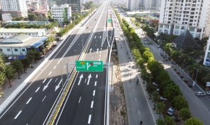 Hà Nội: Cấm xe đường trên cao nút Mai Dịch - cầu Thăng Long trong 3 ngày
