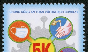 Bộ TT&TT phát hành bộ tem “Chung sống an toàn với đại dịch Covid-19”