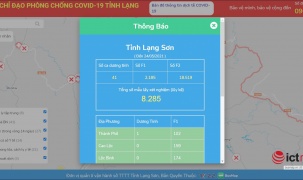 Lạng Sơn ra mắt bản đồ Covid-19 cập nhật tình hình dịch theo thời gian thực