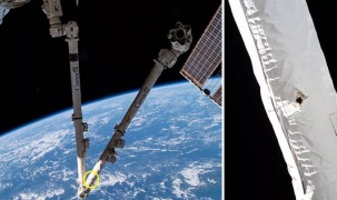 Mảnh rác vũ trụ đâm thủng cánh tay robot của trạm ISS 
