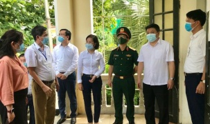 Kiểm tra công tác phòng, chống dịch Covid-19 và chuẩn bị kỳ thi vào lớp 10 THPT tại huyện Thanh Oai, quận Thanh Xuân
